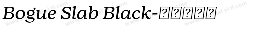 Bogue Slab Black字体转换